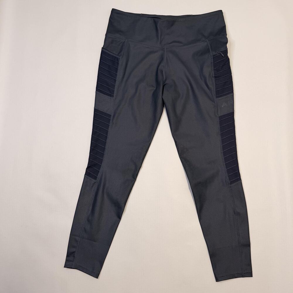 Ariat Riding Leggings Womens Large Blue Pro Series AriatTEK Grip Pockets Legging